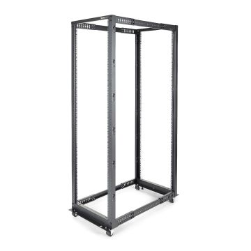 StarTech.com 42U 4-Post Server Rack, 19in Open Frame Rack met 101cm Montagediepte en 600kg Draagkracht, Mobiel of Vrijstaand IT Rack (4POSTRACK42) thumbnail