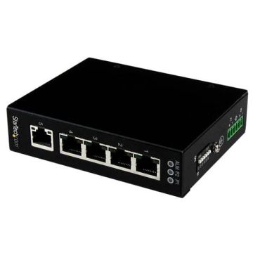 StarTech.com 5-poorts onbeheerde industriële gigabit Ethernet switch - op een DIN-rail / wand monteerbaar (IES51000) thumbnail