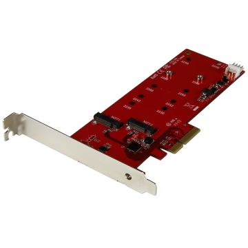 StarTech.com 2x M.2 SATA SSD controller kaart - PCI Express kaart (PEX2M2) thumbnail