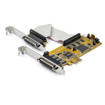 StarTech.com 8-poorts PCI Express RS232 seriële adapterkaart, PCIe RS232 seriële kaart, 16C1050 UART, Low Profile seriële DB9-controller/uitbreidingskaart, 15 kV ESD-bescherming, enkel voor Windows - TAA (PEX8S1050LP) thumbnail