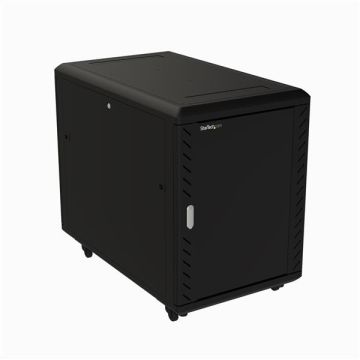 StarTech.com 15U Enterprise-Grade Server Rack Cabinet, 19in Vergendelbare 4-Post Patchkast met 83cm Montagediepte en 800kg Draagkracht (RK1536BKF) thumbnail