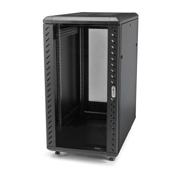 StarTech.com 32U Enterprise-Grade Server Rack Cabinet, 19in Vergrendelbare 4-Post Patchkast met 83cm Montagediepte en 800kg Draagkracht (RK3236BKF) thumbnail