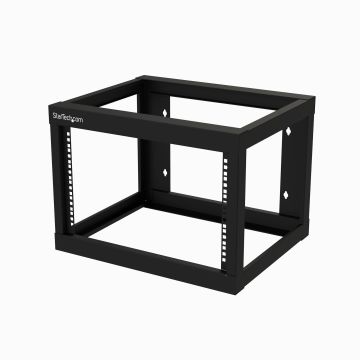 StarTech.com 2 Post 6U Heavy-Duty Wandmonteerbare Server Rack, 19" Open Frame Netwerk Rack, 45cm Diep, Data Rack voor IT/AV/Patchpaneel/Computer Apparatuur, Incl Kooimoeren en Schroeven (RK619WALLO) thumbnail