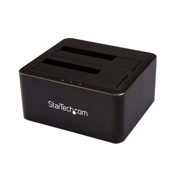 StarTech.com Dual-bay SATA HDD docking station voor 2 x 2.5/3.5" SATA SSDs/HDDs USB 3.0 (SDOCK2U33V) thumbnail