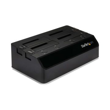 StarTech.com USB 3.0 naar SATA 6 Gbps hard drive docking station met 4 bays, UASP & dubbele ventilatoren 2,5/3,5 inch SSD / HDD dock (SDOCK4U33) thumbnail