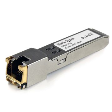 StarTech.com Cisco Compatibele Gigabit RJ45 SFP Transceiver Module Koper - Mini-GBIC met Digital Diagnostics Monitoring (SFPC1110) thumbnail