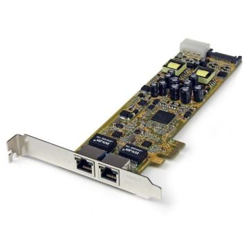 StarTech.com Dual Port PCI Express Gigabit Ethernet PCIe-netwerkkaart adapter - PoE/PSE (ST2000PEXPSE) thumbnail