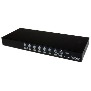StarTech.com 16-poort 1U-Rack USB KVM-switch met OSD en Bekabeling (SV1631DUSBUK) thumbnail