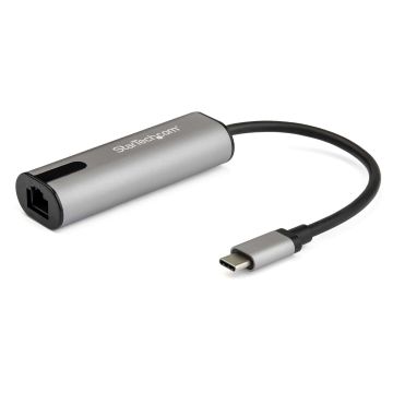 StarTech.com 2.5GbE USB C naar Ethernet Adapter NBASE-T NIC, USB 3.0 Type C 2.5/1 Gigabit/100 Mbps Multi Speed Netwerk, USB 3.1 Laptop naar RJ45/LAN, Thunderbolt 3 Compatibel, MacBook Pro Surface (US2GC30) thumbnail
