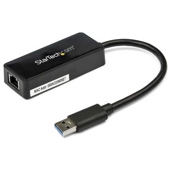 StarTech.com USB 3.0 naar Gigabit Ethernet Adapter, USB 3.0 Netwerkadapter NIC met USB Poort, USB naar RJ45 LAN GbE Adapter, USB Passthrough (USB31000SPTB) thumbnail