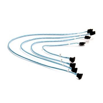 Supermicro 4 x Round SATA-kabel 0,56 m Zwart, Blauw, Wit