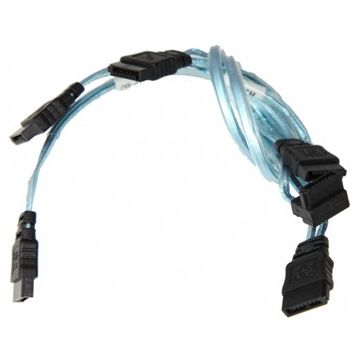 Supermicro SATA Set SATA-kabel 0,2 m Blauw, Zwart