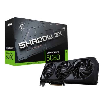 MSI GEFORCE RTX 5080 16G SHADOW 3X OC videokaart NVIDIA 16 GB GDDR7 (GEFORCE RTX 5080 16G SHADOW 3X OC) thumbnail
