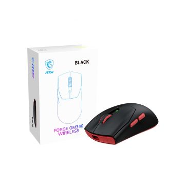 MSI Forge Gm340 Wireless Black muis Gamen Ambidextrous RF-draadloos + Bluetooth Optisch 12000 DPI (FORGE GM340 W BLACK) thumbnail