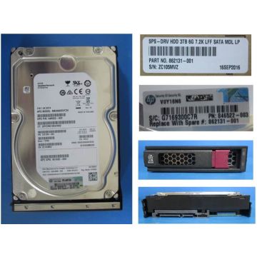 HP DRV HDD 3TB 6G 7.2K LFF SATA (862131-001) thumbnail