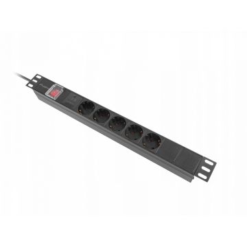 LANBERG 19 PDU-Steckdosenleiste 1U 6xfranz.St. 10A 2,0m C14 (PDU-06E-0200-IEC-BK) thumbnail