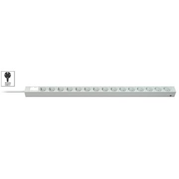 Vertiv Knürr DI-STRIP PDU, basic, 0U/1U, ingang Schuko 230 V 16 A, uitgangen (15) Schuko (033000156) thumbnail