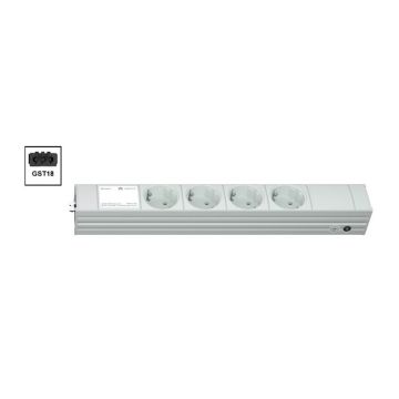 Vertiv Knürr DI-STRIP PDU, basic, 0U/1U, ingang GST18 230 V 16 A, uitgangen (4) Schuko (033002041) thumbnail