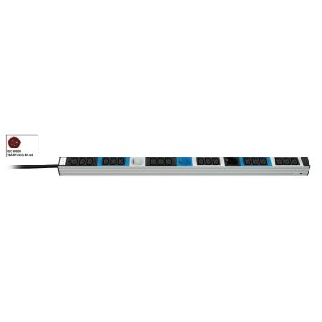 Vertiv Knürr DI-STRIP PDU, basic, 0U/1U, ingang IEC 60309 230/400 V 3 x 16 A, uitgangen (18) C13 (3) Schuko (033005211) thumbnail