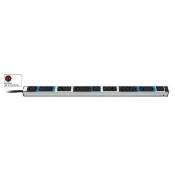 Vertiv Knürr DI-STRIP PDU, basic, 0U/1U, ingang IEC 60309 230/400 V 3 x 16 A, uitgangen (18) C13 (3) C19 (036005211) thumbnail