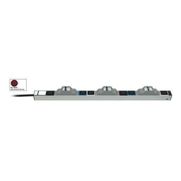 Vertiv Knürr 036009061 energiedistributie 6 AC-uitgang(en) 0U Zwart, Blauw, Grijs (036009061) thumbnail