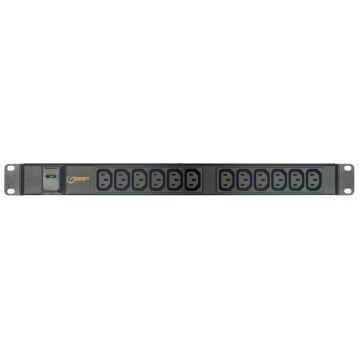 Vertiv EGVHVRB122-104C13UK-V energiedistributie 12 AC-uitgang(en) Zwart (G2175) thumbnail