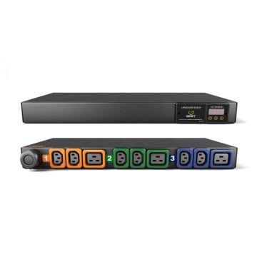 Vertiv MG01D1R0-09P633-2PS56B2H10-S energiedistributie 9 AC-uitgang(en) 1U Zwart (GI10060L) thumbnail
