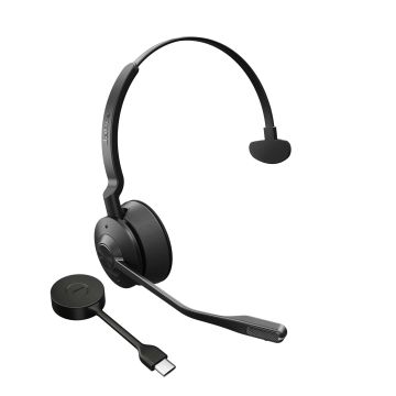 Jabra Engage 55 Headset Draadloos Hoofdband Kantoor/callcenter Bluetooth Oplaadhouder Zwart (9553-435-111) thumbnail