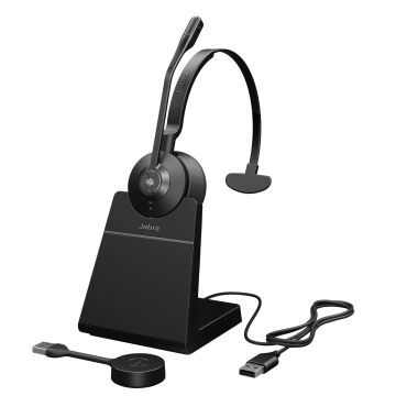 Jabra Engage 55 Headset Draadloos Hoofdband Kantoor/callcenter Zwart, Titanium (9553-455-111) thumbnail
