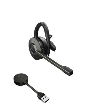 Jabra Engage 55 Headset Draadloos oorhaak Kantoor/callcenter Zwart, Titanium (9555-410-111) thumbnail