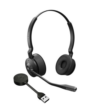 Jabra Engage 55 Headset Draadloos Hoofdband Kantoor/callcenter Zwart, Titanium (9559-450-111) thumbnail