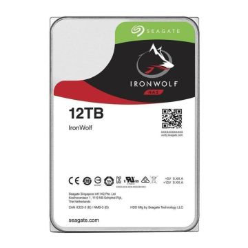 Seagate NAS HDD IronWolf interne harde schijf 12 TB 7200 RPM 256 MB 3.5" SATA III (ST12000VN008) thumbnail