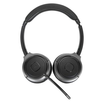 Targus AEH104GL hoofdtelefoon/headset Bedraad en draadloos Hoofdband Oproepen/muziek USB Type-C Bluetooth Zwart (AEH104GL) thumbnail