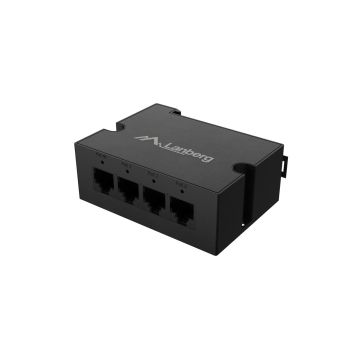 LANBERG Switch DIN-GE4-BT-90W 1xIn 3xOut 1Gb PoE Extender Gb (DIN-GE4-BT-90W) thumbnail