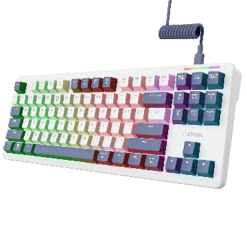 Trust GXT873 ACIRA TRI WRLS KEYBD WHT US (26052) thumbnail