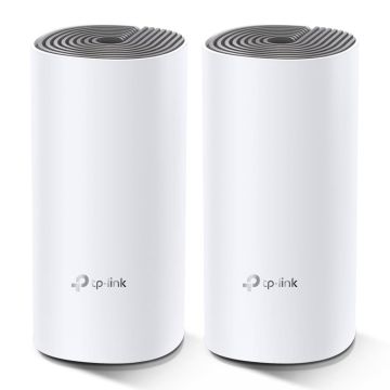 TP-Link Deco E4 (2-pack) Dual-band (2.4 GHz / 5 GHz) Wi-Fi 5 (802.11ac) Wit, Grijs Intern (DECO E4(2-PACK)) thumbnail