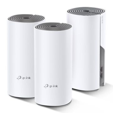 TP-Link Deco E4 (3-pack) Dual-band (2.4 GHz / 5 GHz) Wi-Fi 5 (802.11ac) Wit, Grijs 2 Intern (DECO E4(3-PACK)) thumbnail