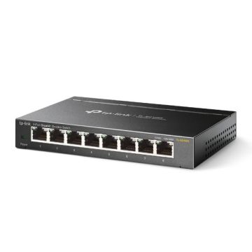 TP-Link Omada TL-SG108S netwerk-switch Unmanaged Gigabit Ethernet (10/100/1000) Zwart (TL-SG108S) thumbnail