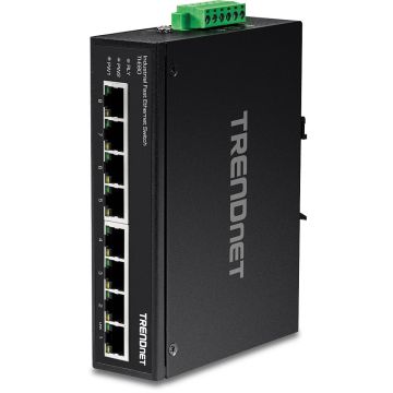 Trendnet TI-E80 netwerk-switch Unmanaged Fast Ethernet (10/100) Zwart (TI-E80) thumbnail
