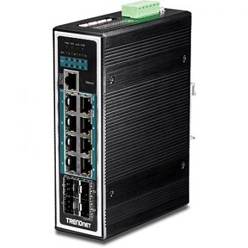 Trendnet TI-PG1284i Managed L2+ Gigabit Ethernet (10/100/1000) Power over Ethernet (PoE) Zwart