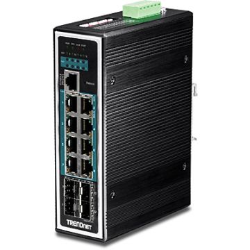 Trendnet TI-PG1284i Managed L2+ Gigabit Ethernet (10/100/1000) Power over Ethernet (PoE) Zwart (TI-PG1284I) thumbnail