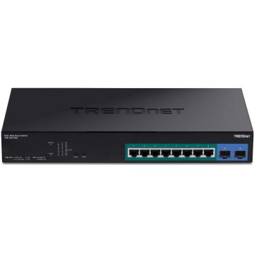 TRENDnet TPE-1021WS - Switch - Smart - 8 x 10/100/1000 (PoE+) + 2 x 10/100/1000/SFP - Desktop, an Rack montierbar - PoE+ (130 W) (TPE-1021WS) thumbnail