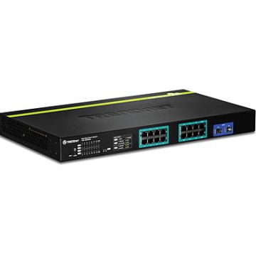 Trendnet TPE-1620WS netwerk-switch Managed L2 Gigabit Ethernet (10/100/1000) Power over Ethernet (PoE) 1U Zwart (TPE-1620WS) thumbnail
