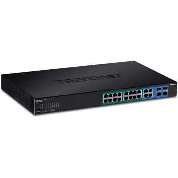 Trendnet TPE-1620WSF netwerk-switch Managed L2/L3 Gigabit Ethernet (10/100/1000) Power over Ethernet (PoE) 1U Zwart (TPE-1620WSF) thumbnail