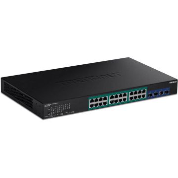 Trendnet TPE-30284 netwerk-switch Managed L2/L4 Gigabit Ethernet (10/100/1000) Power over Ethernet (PoE) 1U Zwart (TPE-30284) thumbnail