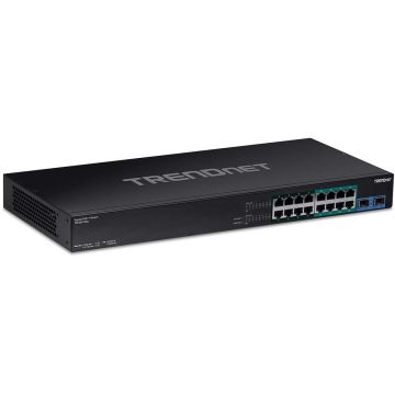Trendnet TPE-BG182G netwerk-switch Unmanaged Gigabit Ethernet (10/100/1000) Power over Ethernet (PoE) 1U Zwart (TPE-BG182G) thumbnail