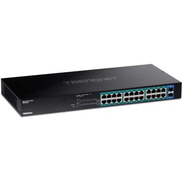 Trendnet TPE-TG262 netwerk-switch Unmanaged L2 Gigabit Ethernet (10/100/1000) Power over Ethernet (PoE) 1U Zwart (TPE-TG262) thumbnail