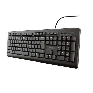 Trust Primo Stil Toetsenbord QWERTY - toetsenbord – stil typen – morsbestendig ontwerp – zwart (23880) thumbnail