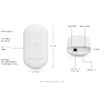 Ubiquiti NanoStation 5AC loco (LOCO5AC) [5 GHz, bis zu 450+ Mbit/s, 10+ km Reichweite, 13 dBi] (LOCO5AC) thumbnail