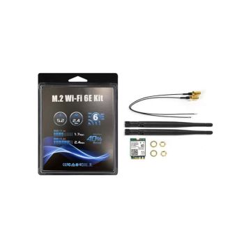 ASROCK DESKMINI M.2 WiFi 6E Kit R2.0 (AX210) 2T2R retail (M.2 WIFI 6E KIT AX210) thumbnail